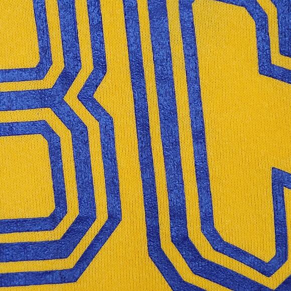 Vintage 80s JERZEES Hoodie Womens M/L 19x25 Yellow Arch USA - Picture 13 of 14